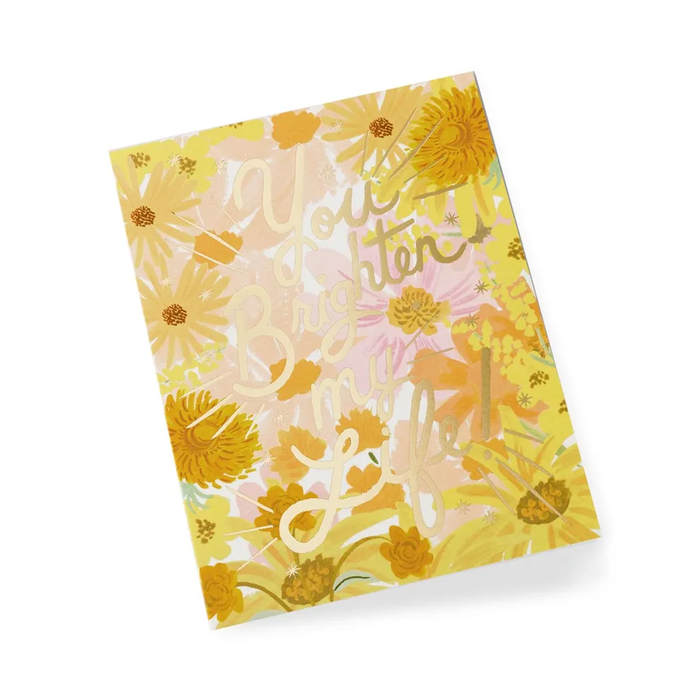 Tarjeta Postal Amor - You Brighten My Life - Rifle Paper