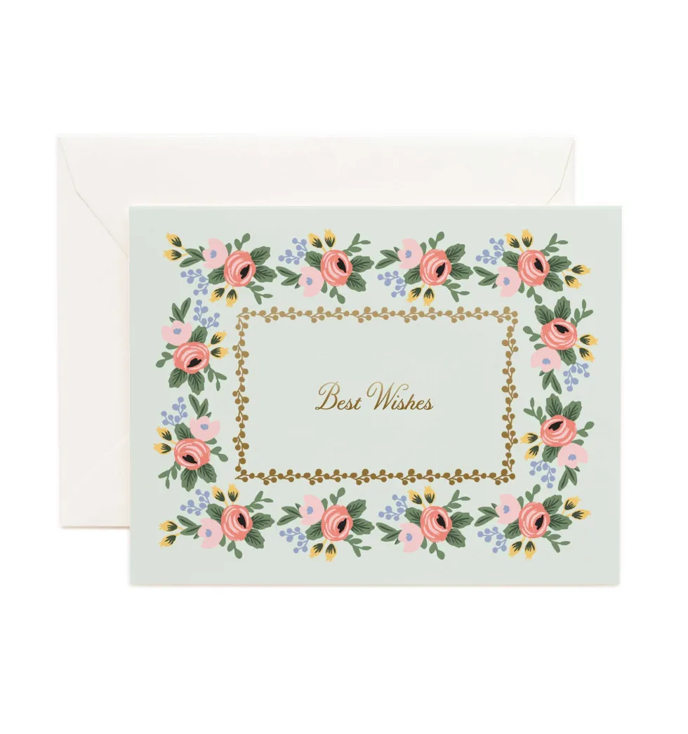 Tarjeta Postal Best Wishes - Rifle Paper Co