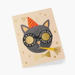 Tarjeta postal cumpleaños Gato - Rifle Paper Co