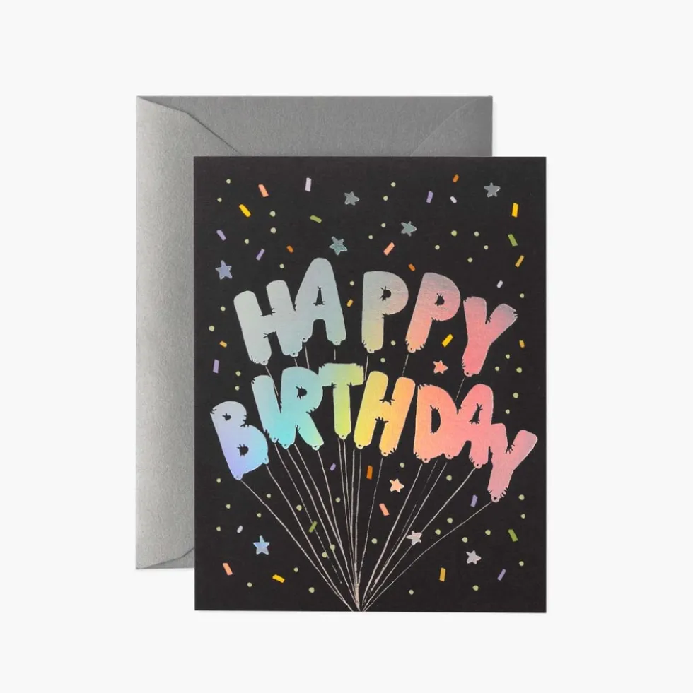 Tarjeta postal cumpleaños Mylar Balloons - Rifle Paper Co