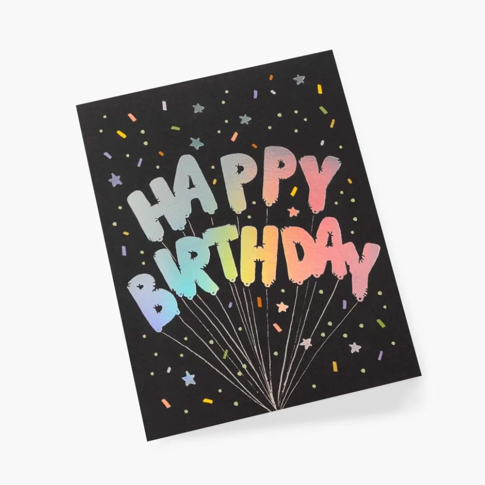 Tarjeta postal cumpleaños Mylar Balloons - Rifle Paper Co