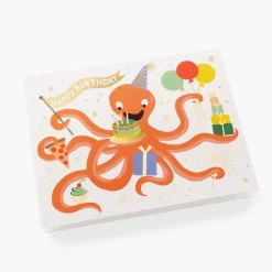 Tarjeta postal cumpleaños Pulpo - Rifle Paper Co