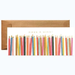 Tarjeta Postal Cumpleaños Velas Make a Wish Candles - Rifle Paper