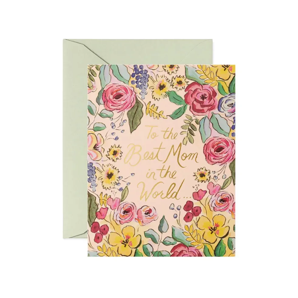 Tarjeta Postal Día de la Madre Best Mom in the World - Rifle Paper Co