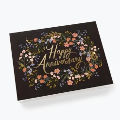 Tarjeta Postal Felicitación Aniversario Wreath - Rifle Paper