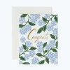 Tarjeta Postal Felicitación Hydrangea Congrats - Rifle Paper