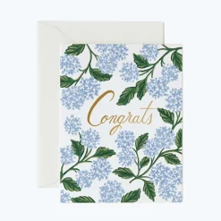 Tarjeta Postal Felicitación Hydrangea Congrats - Rifle Paper