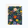 Tarjeta Postal Flores Strawberry Fields Navy