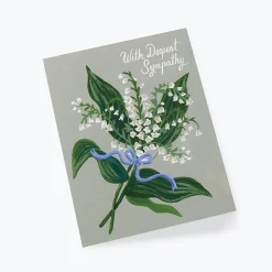 Tarjeta Postal Lily of the Valley Sympathy - Rifle Paper Co