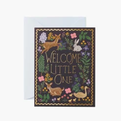 Tarjeta Postal Nacimiento Woodland Welcome - Rifle Paper Co