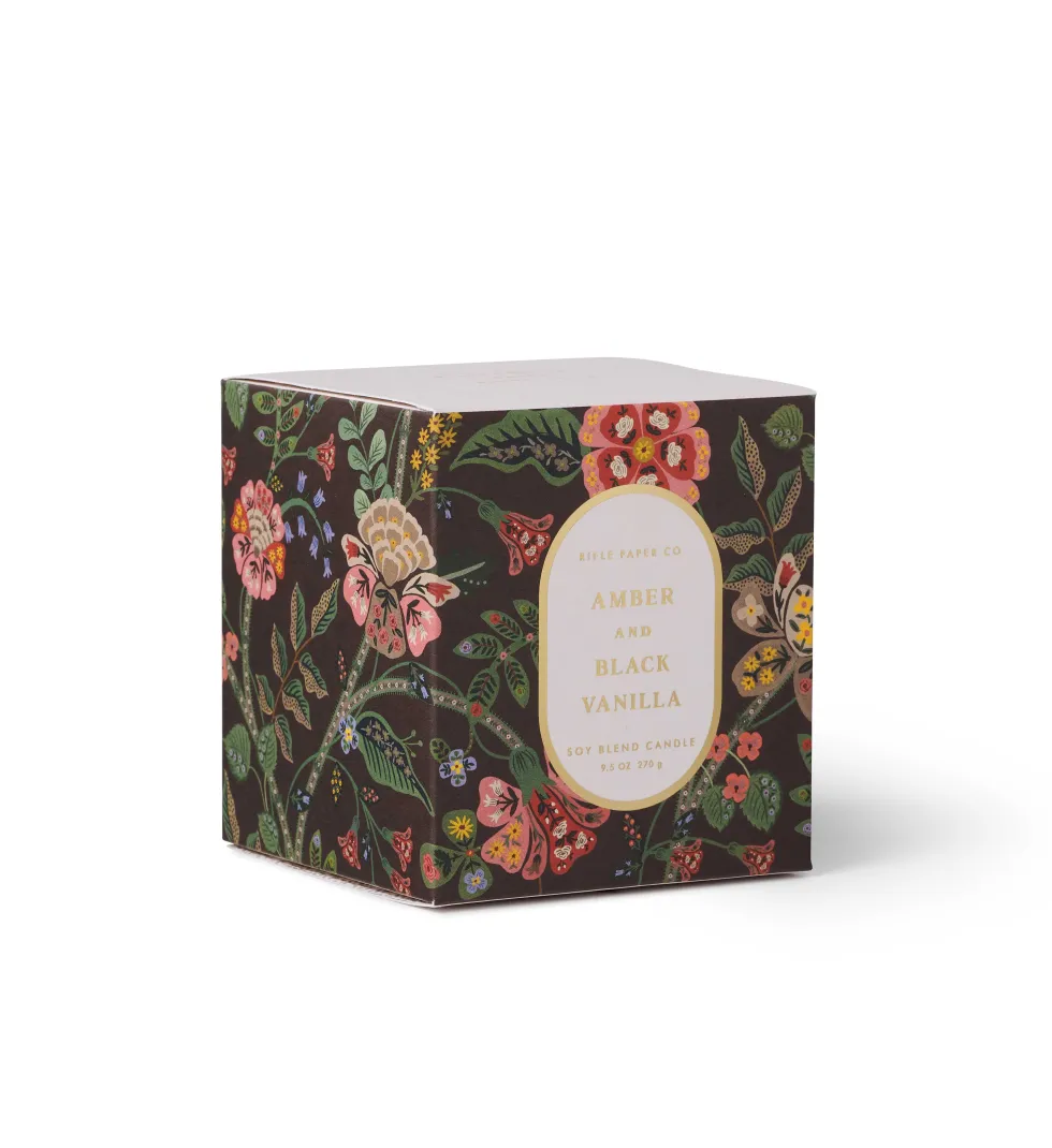 Vela perfumada Amber and Black Vanilla - Rifle Paper Co.